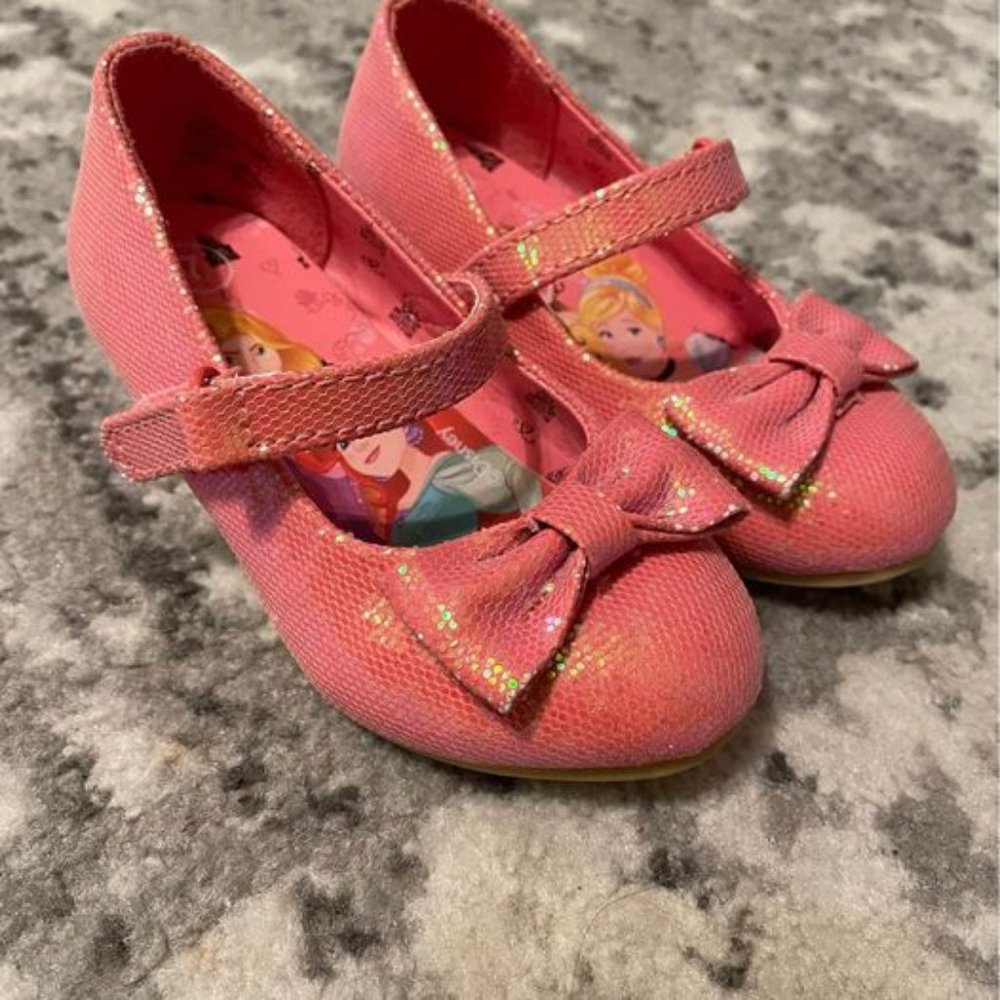 Little girls Disney sparkle heels
